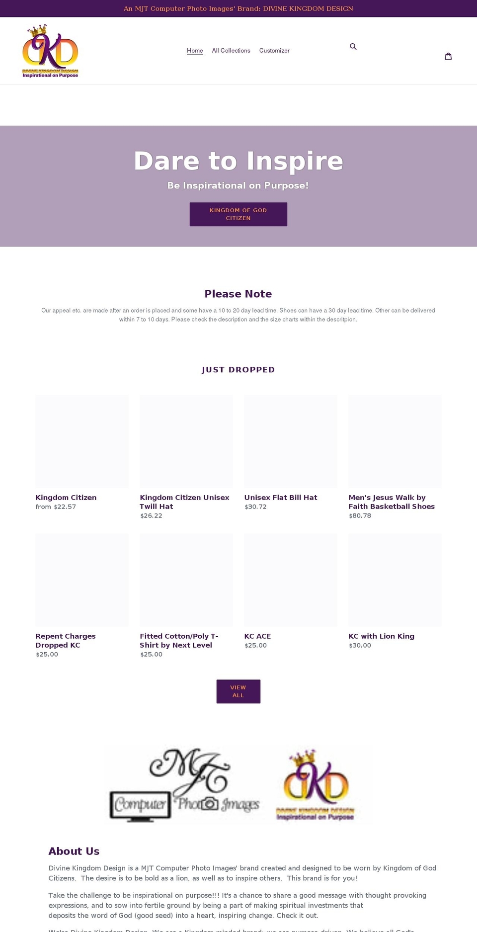 divinekd.com shopify website screenshot