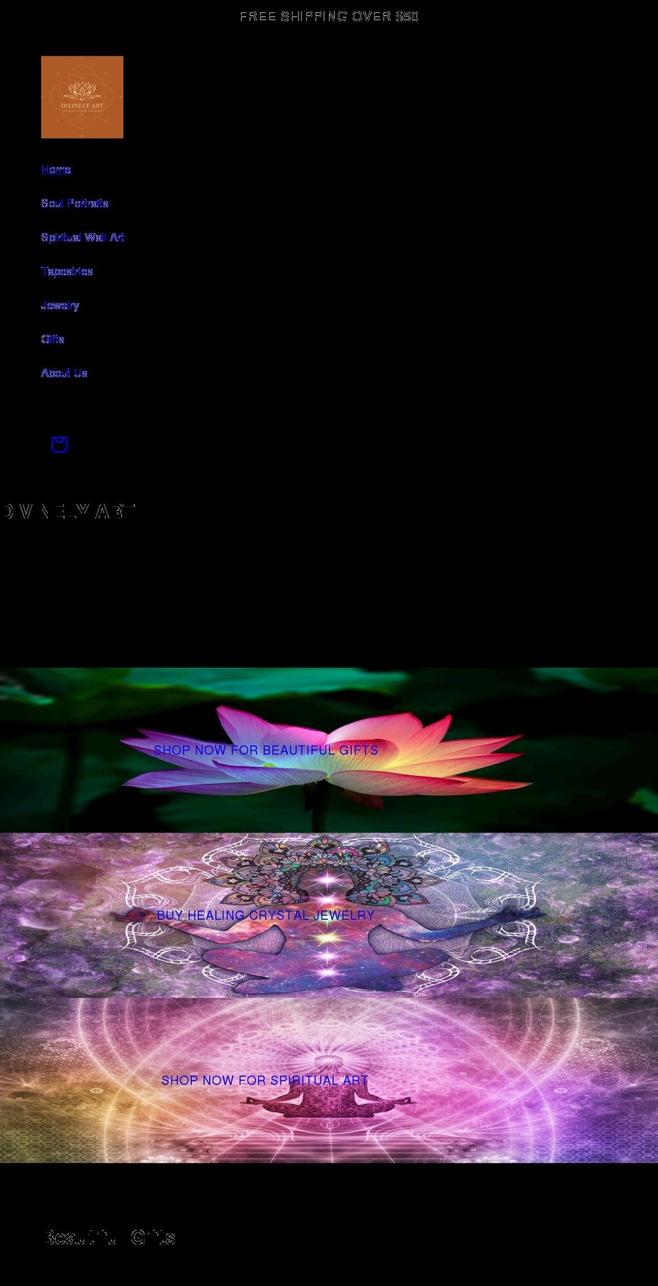 divinelyart.com shopify website screenshot