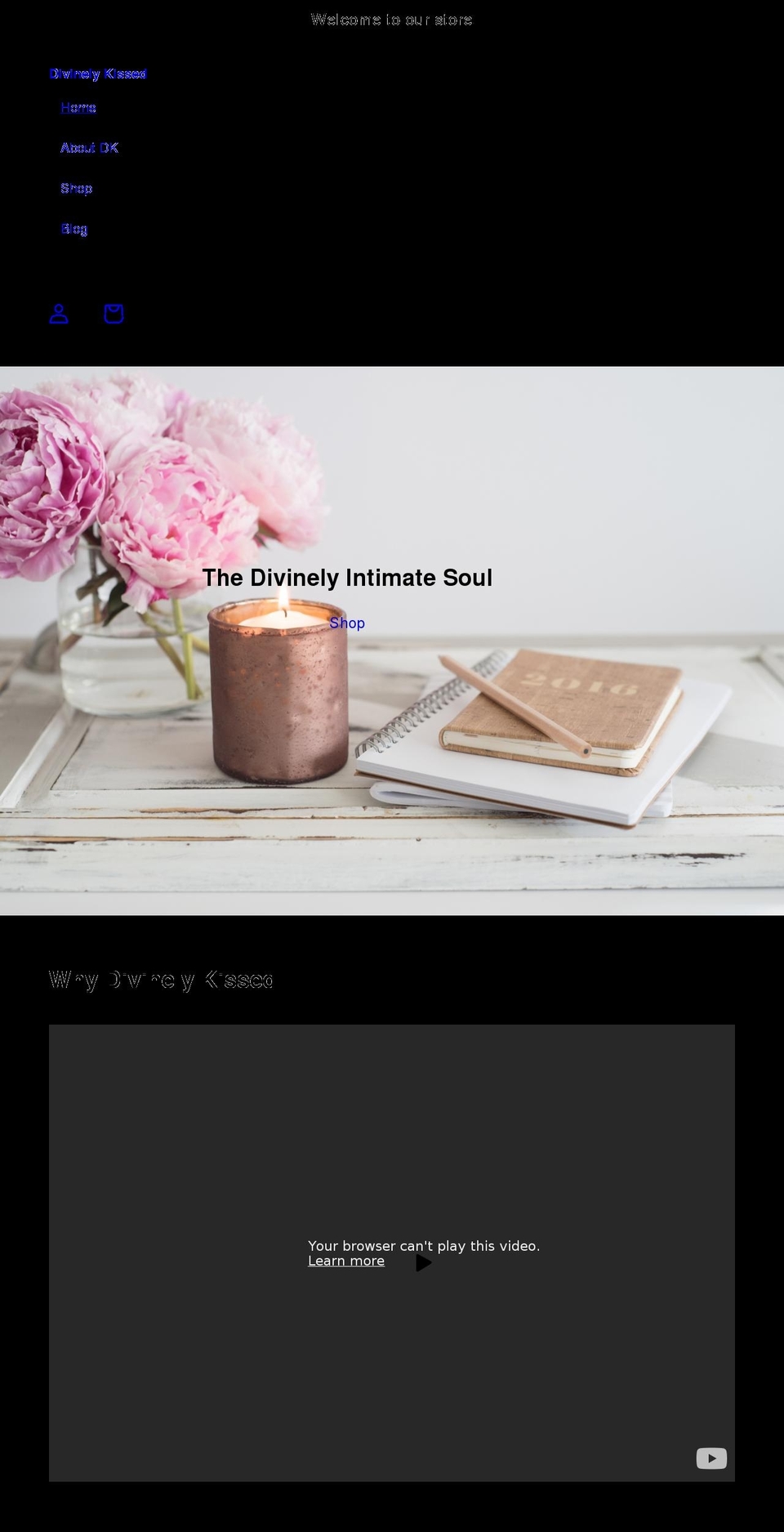 divinelykissedcollection.com — Shopify storefront screenshot