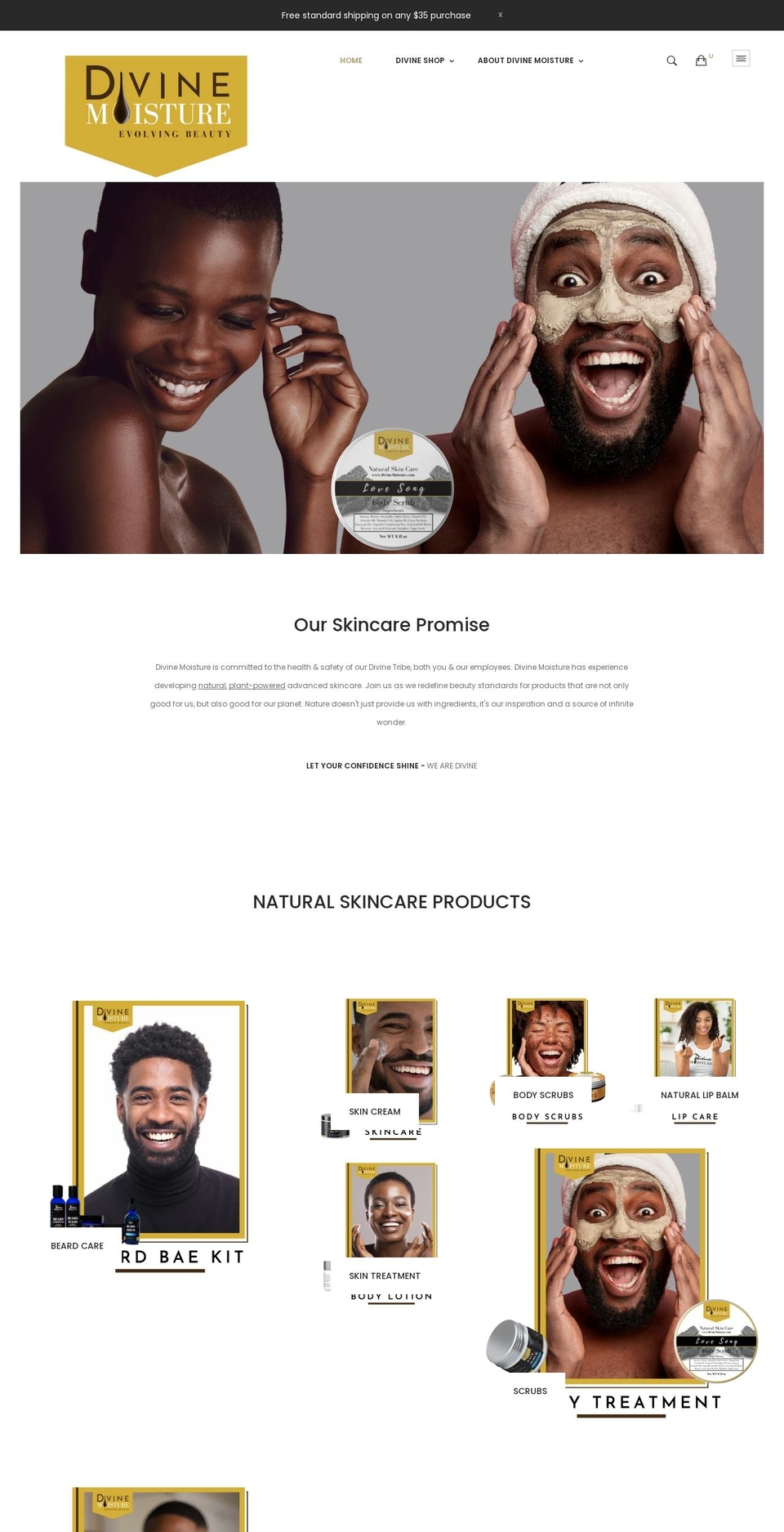 mimosa Shopify theme site example divinemoisture.com