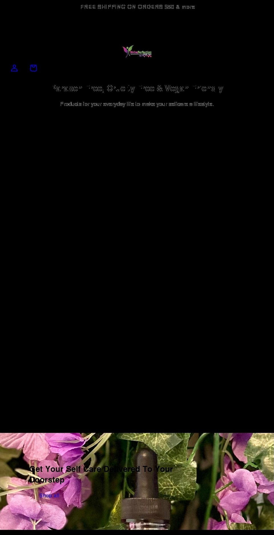 divineperfectionbodycare.com — Shopify storefront screenshot