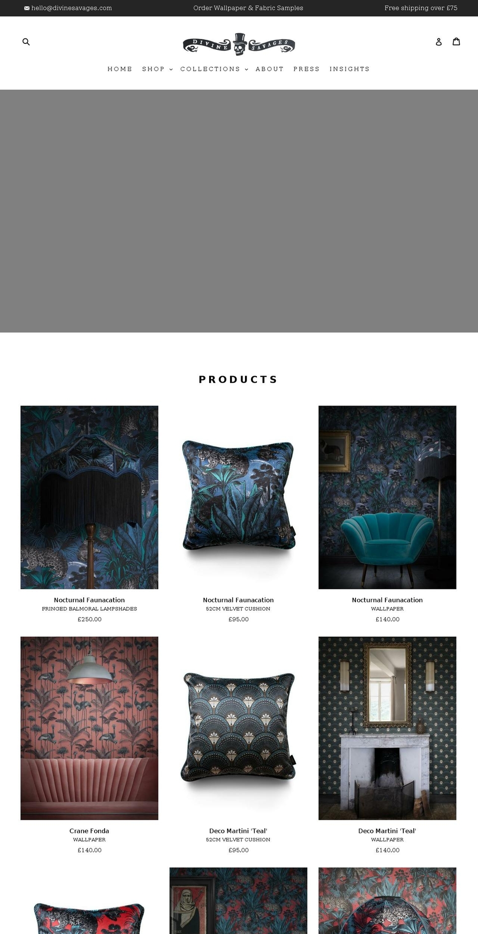 divinesavages.com shopify website screenshot