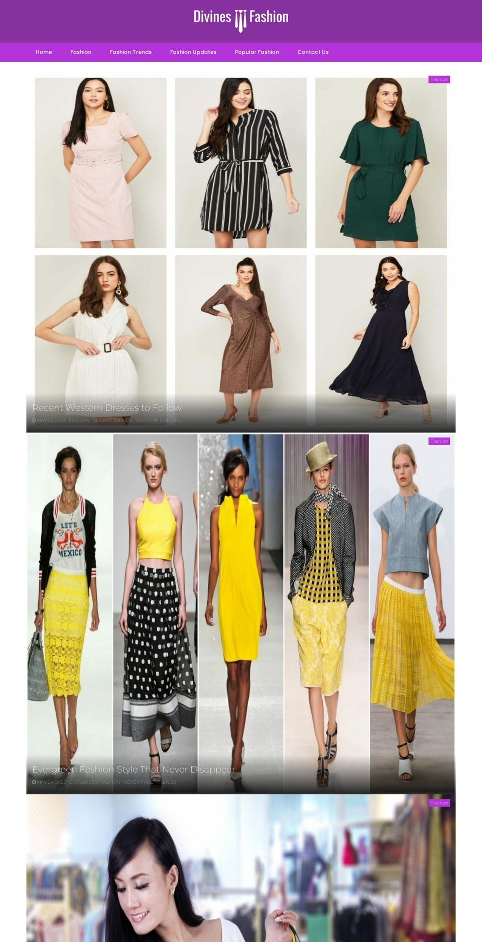 divinesfashion.com — Shopify storefront screenshot