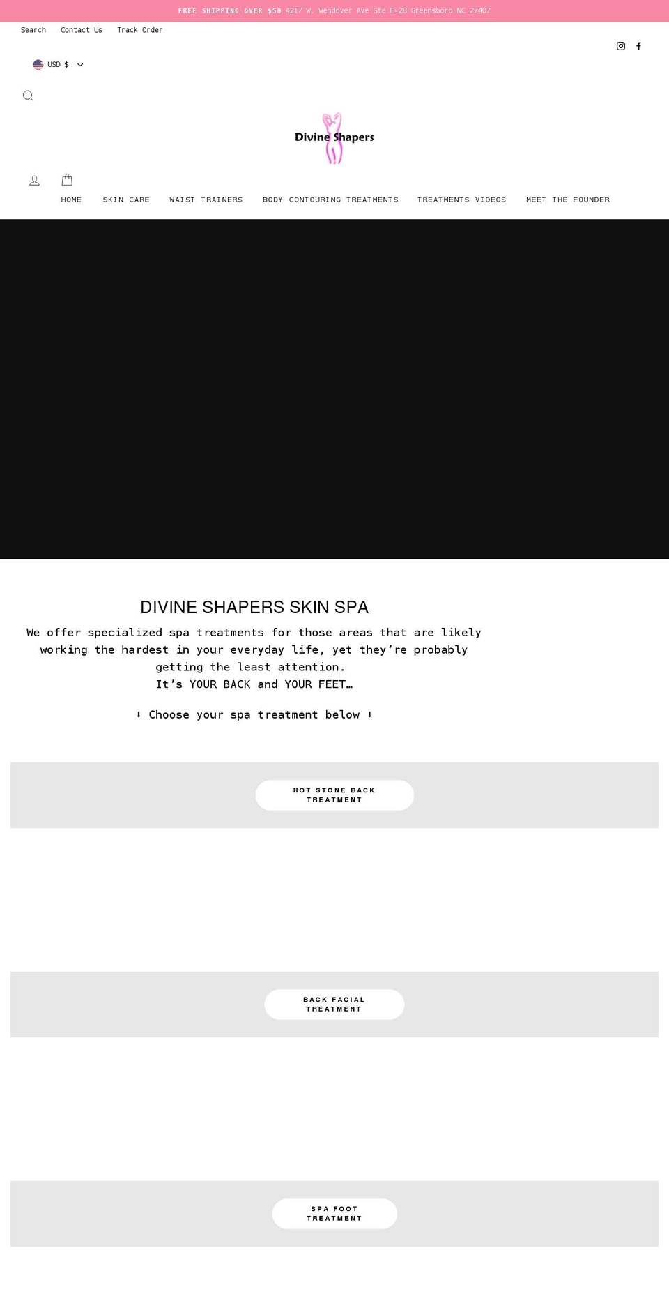 divineshapers.com shopify website screenshot