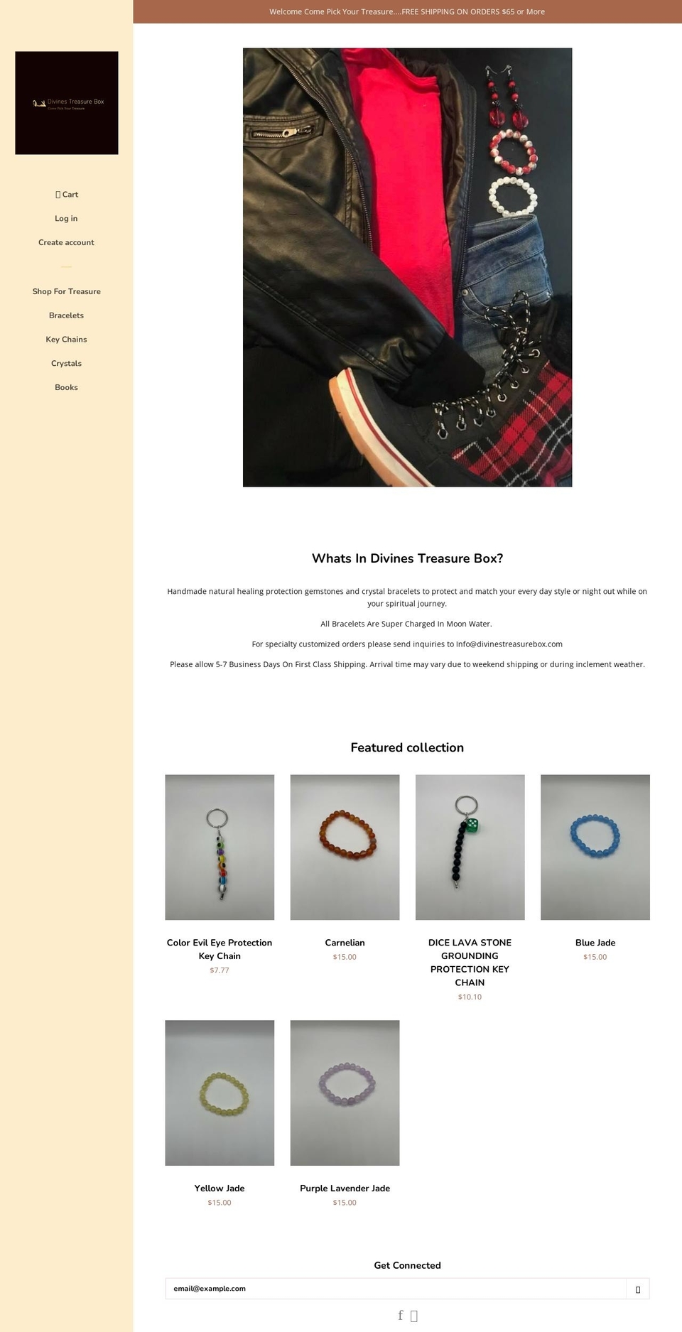 divinestreasurebox.com shopify website screenshot