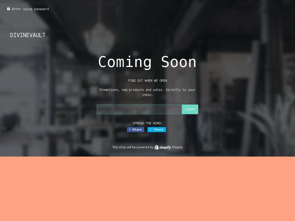 divinevault.com shopify website screenshot