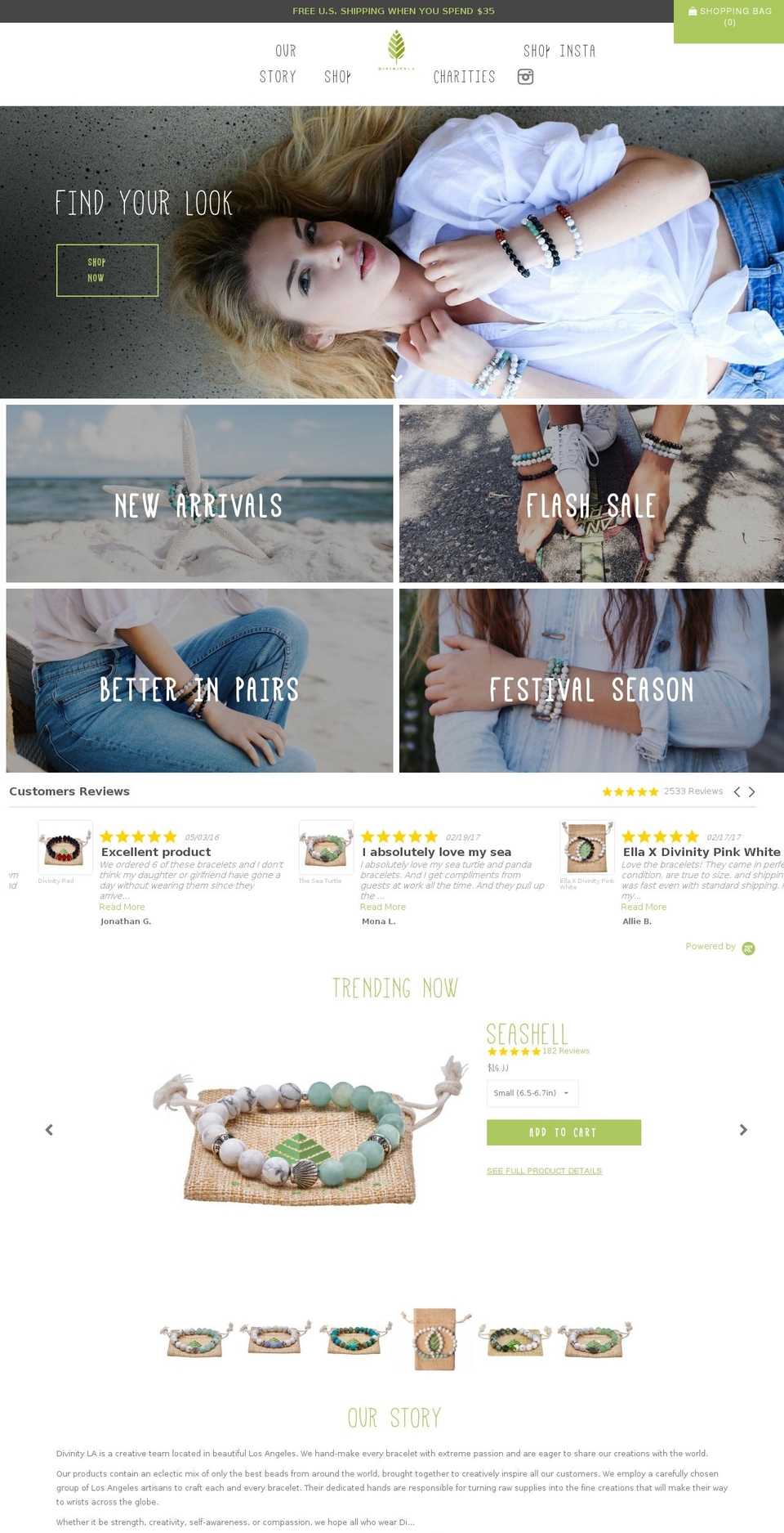 divinityla.com shopify website screenshot