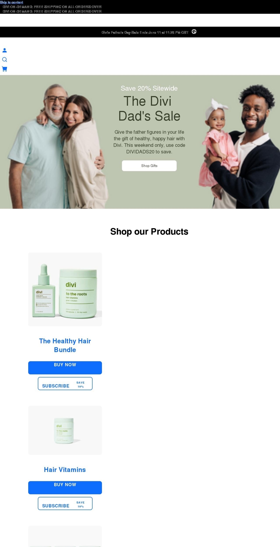 diviofficial.com shopify website screenshot