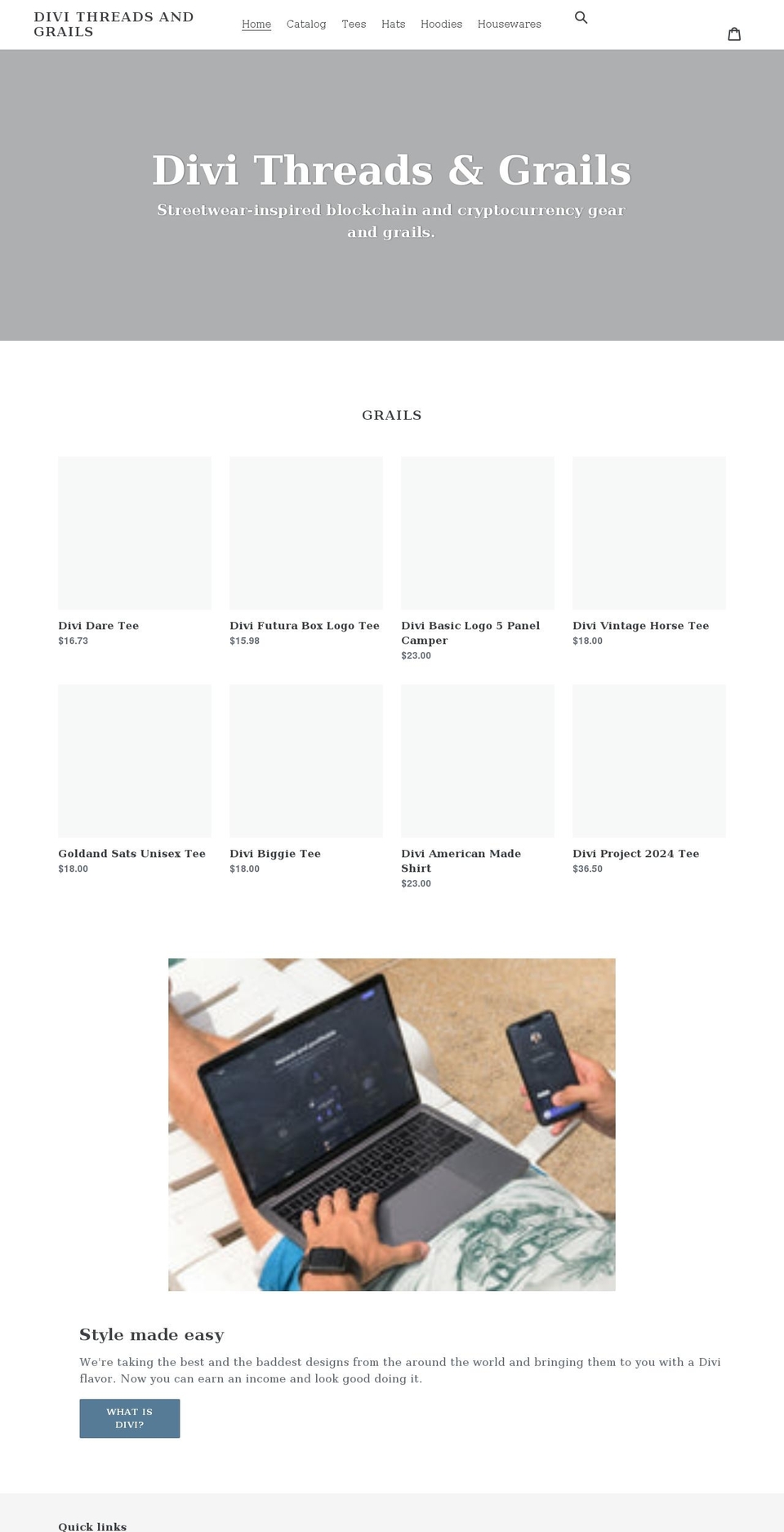 divithreads.com shopify website screenshot