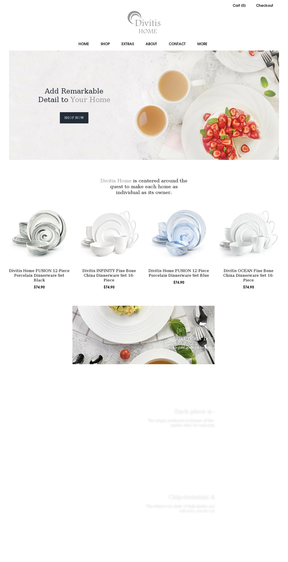 divitishome.com shopify website screenshot