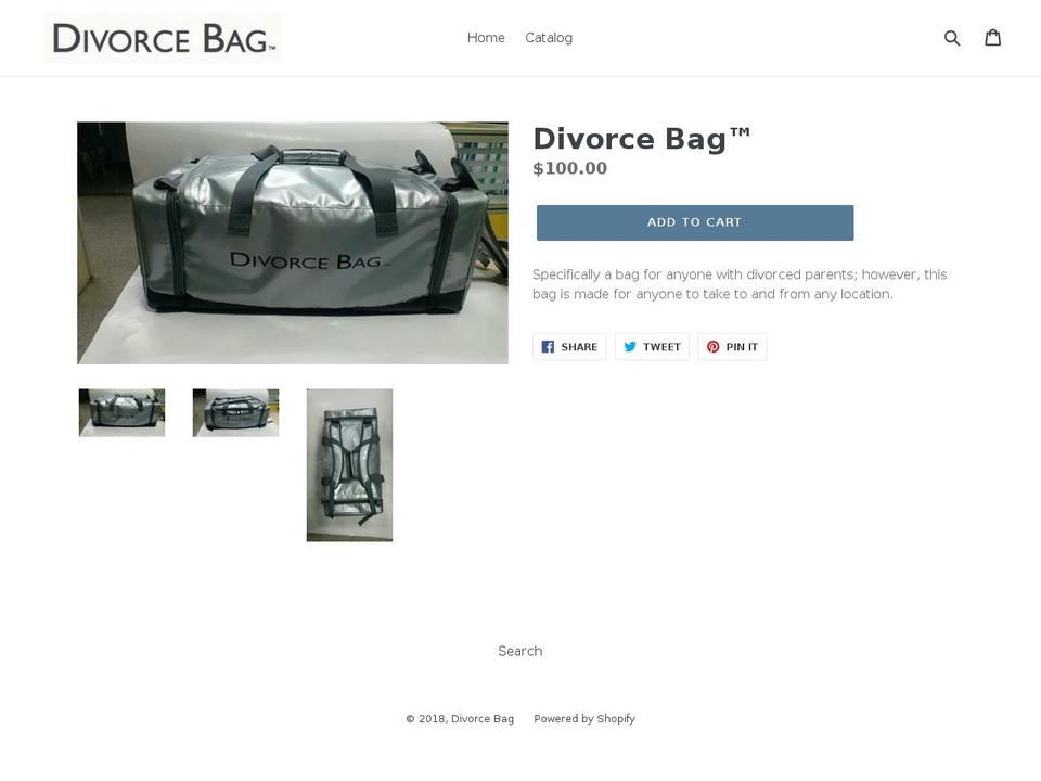 divorcebag.com — Shopify storefront screenshot