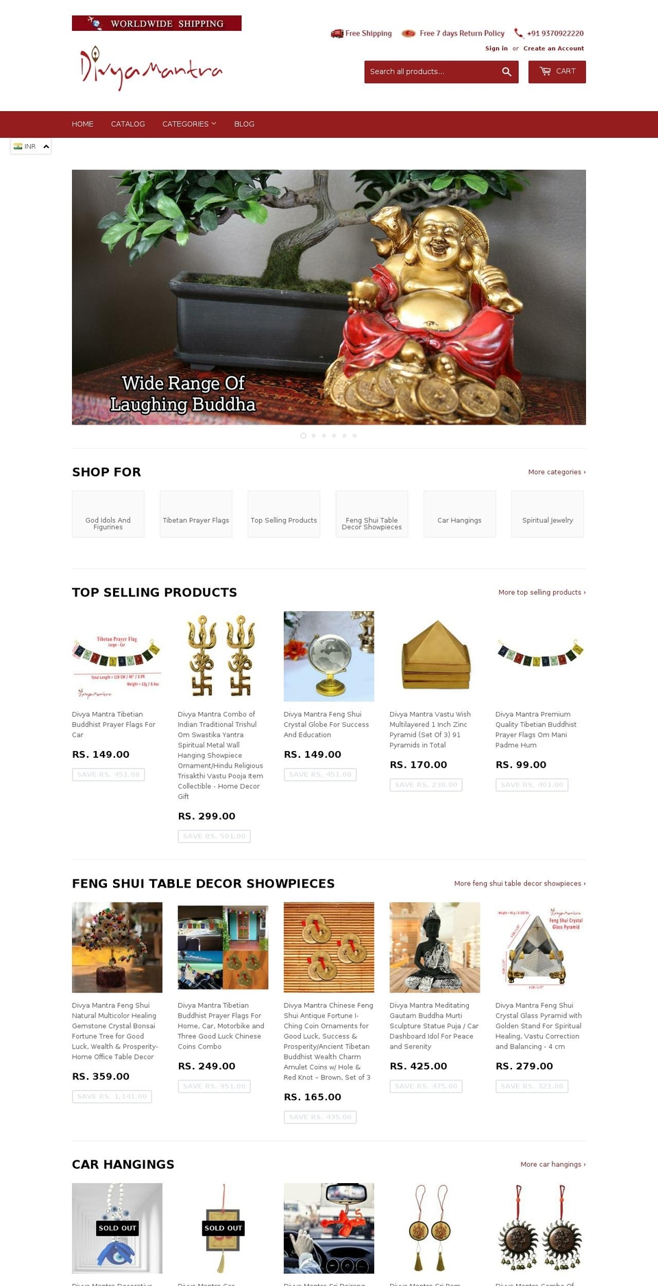 divyamantra.com shopify website screenshot