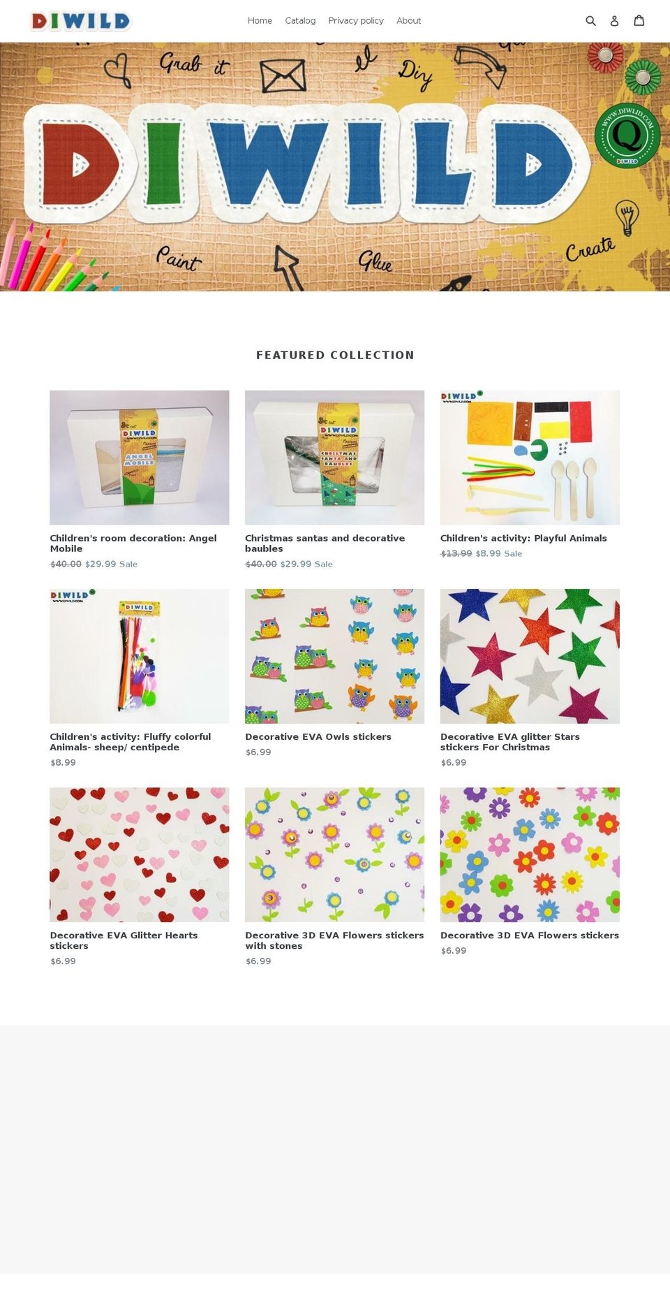 diwild.com — Shopify storefront screenshot