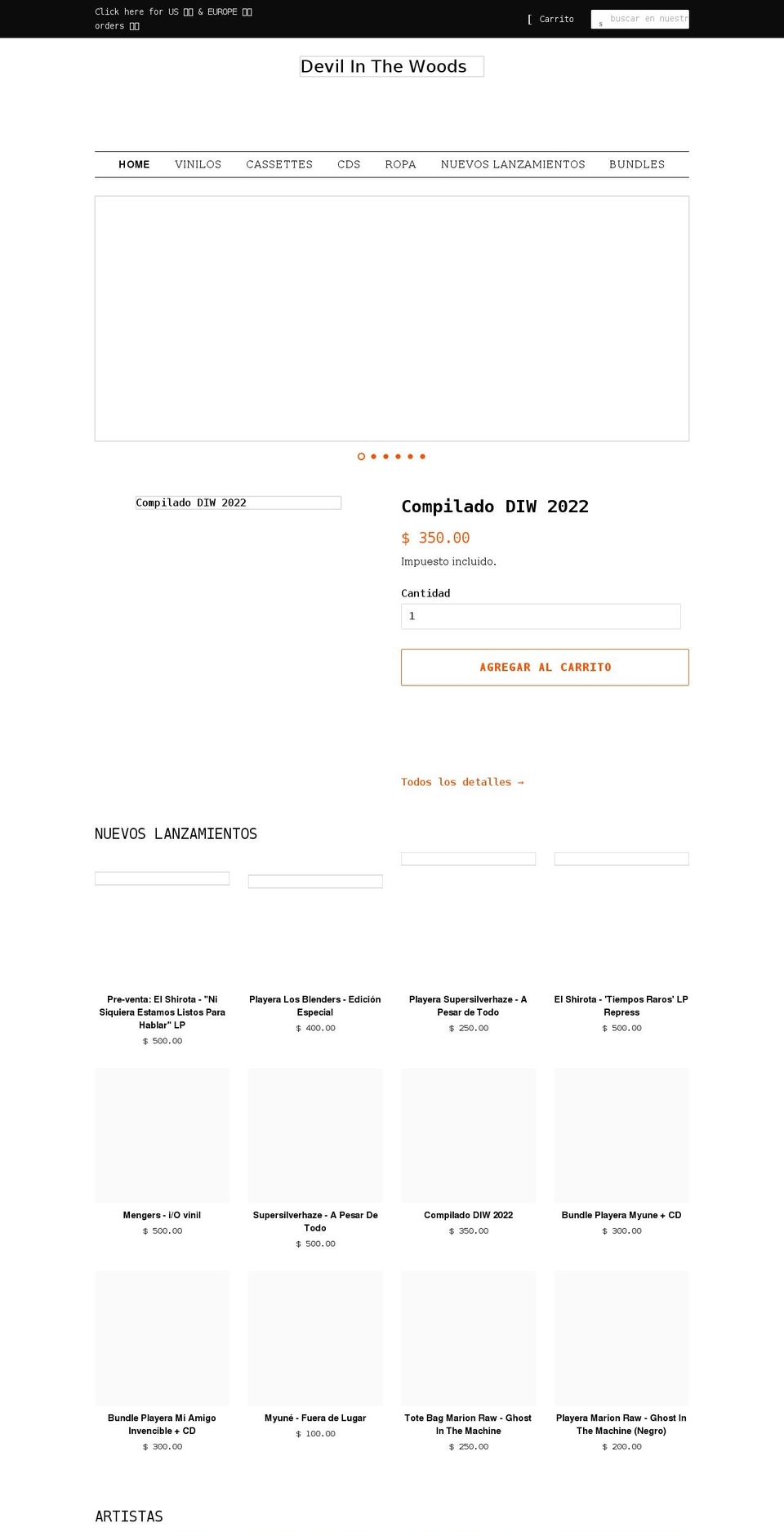 diwshop.mx shopify website screenshot