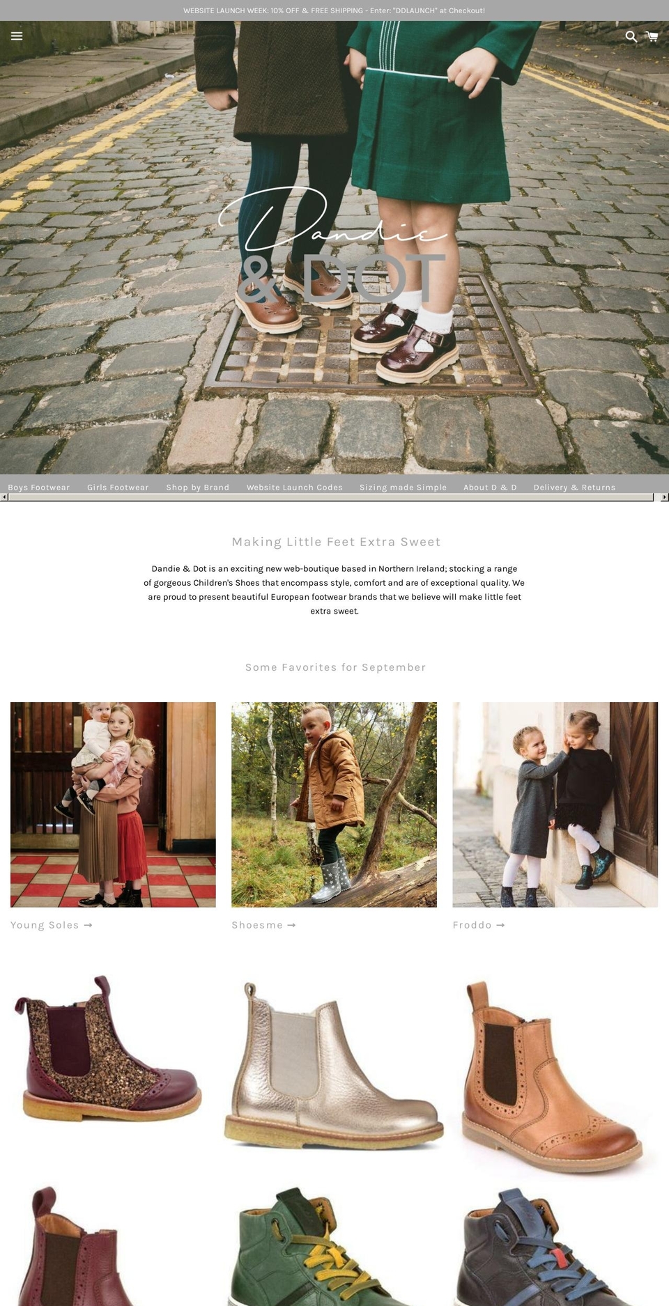 dixieanddot.com shopify website screenshot