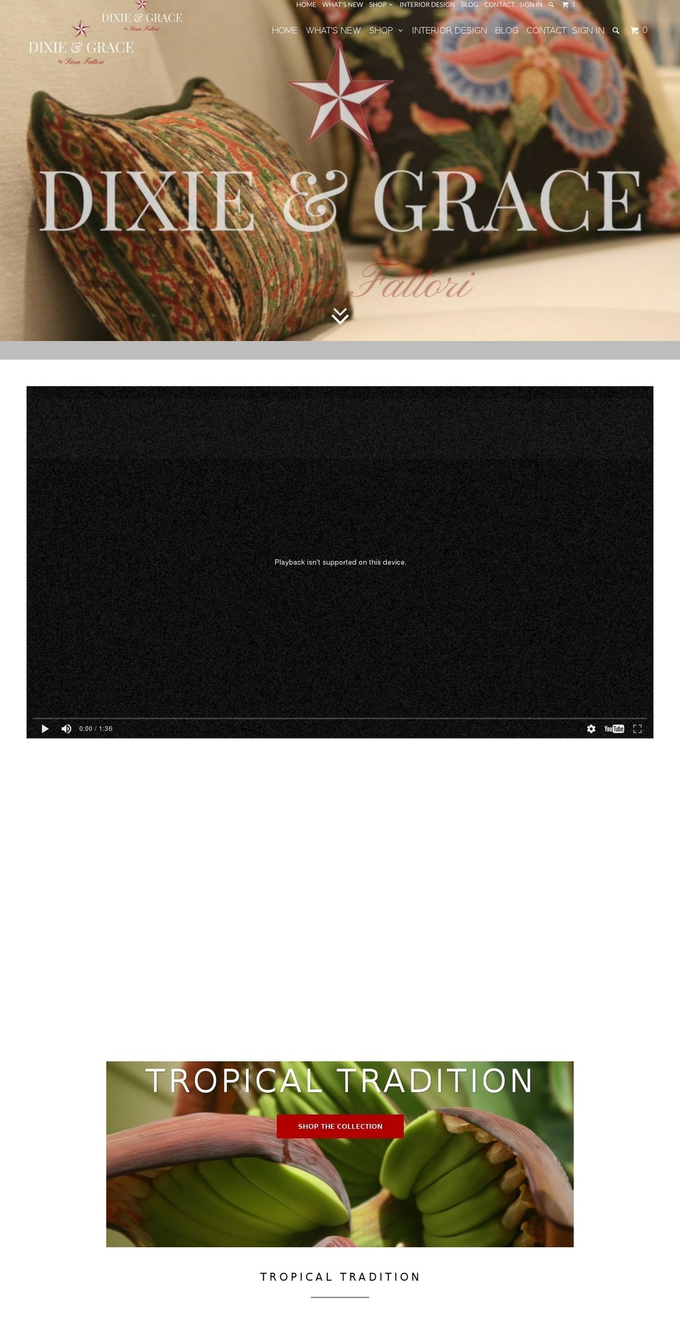 dixieandgrace.com shopify website screenshot