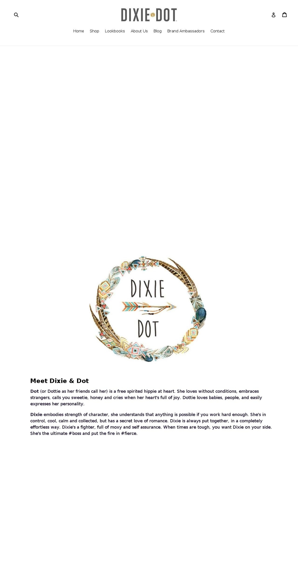dixieandot.com — Shopify storefront screenshot