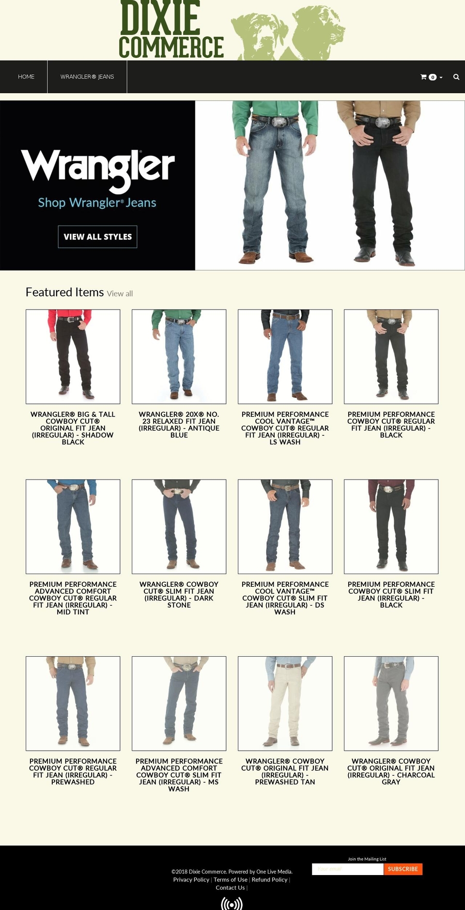 dixiecommerce.com — Shopify storefront screenshot