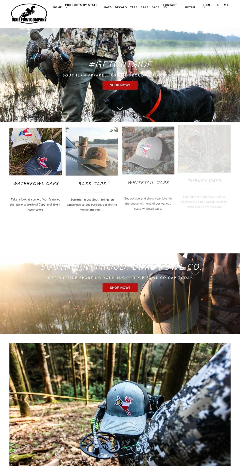 dixiefowl.com shopify website screenshot