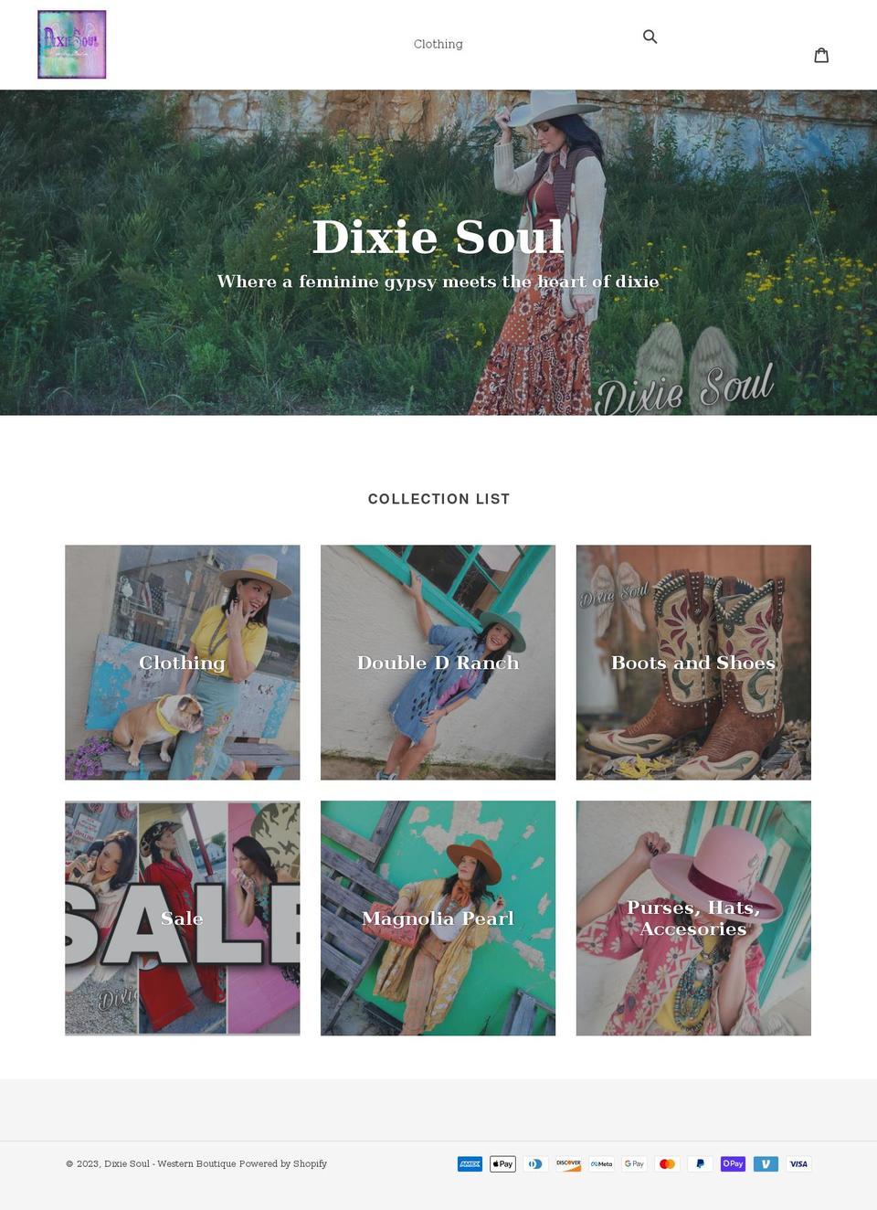 dixiesoul.com shopify website screenshot