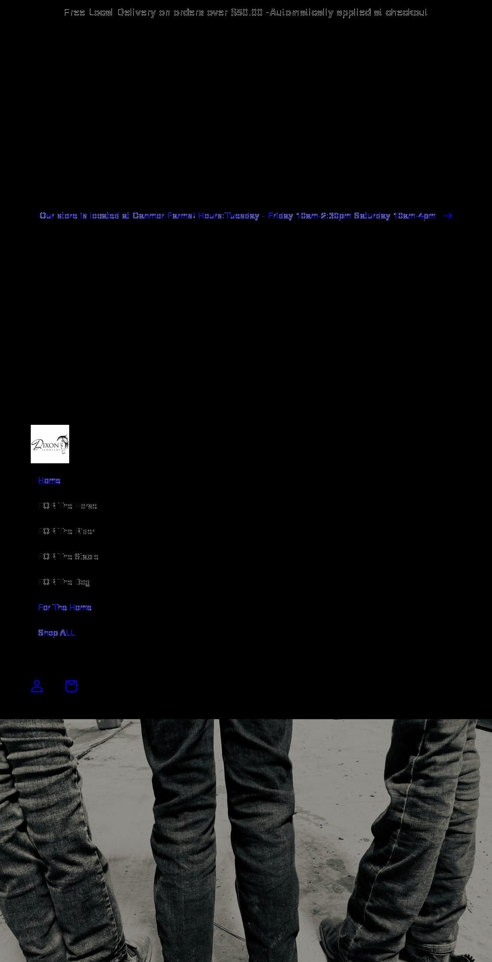 dixonsaddlery.com shopify website screenshot