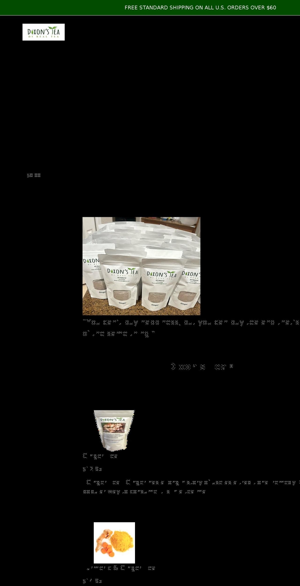 dixonstea.com shopify website screenshot