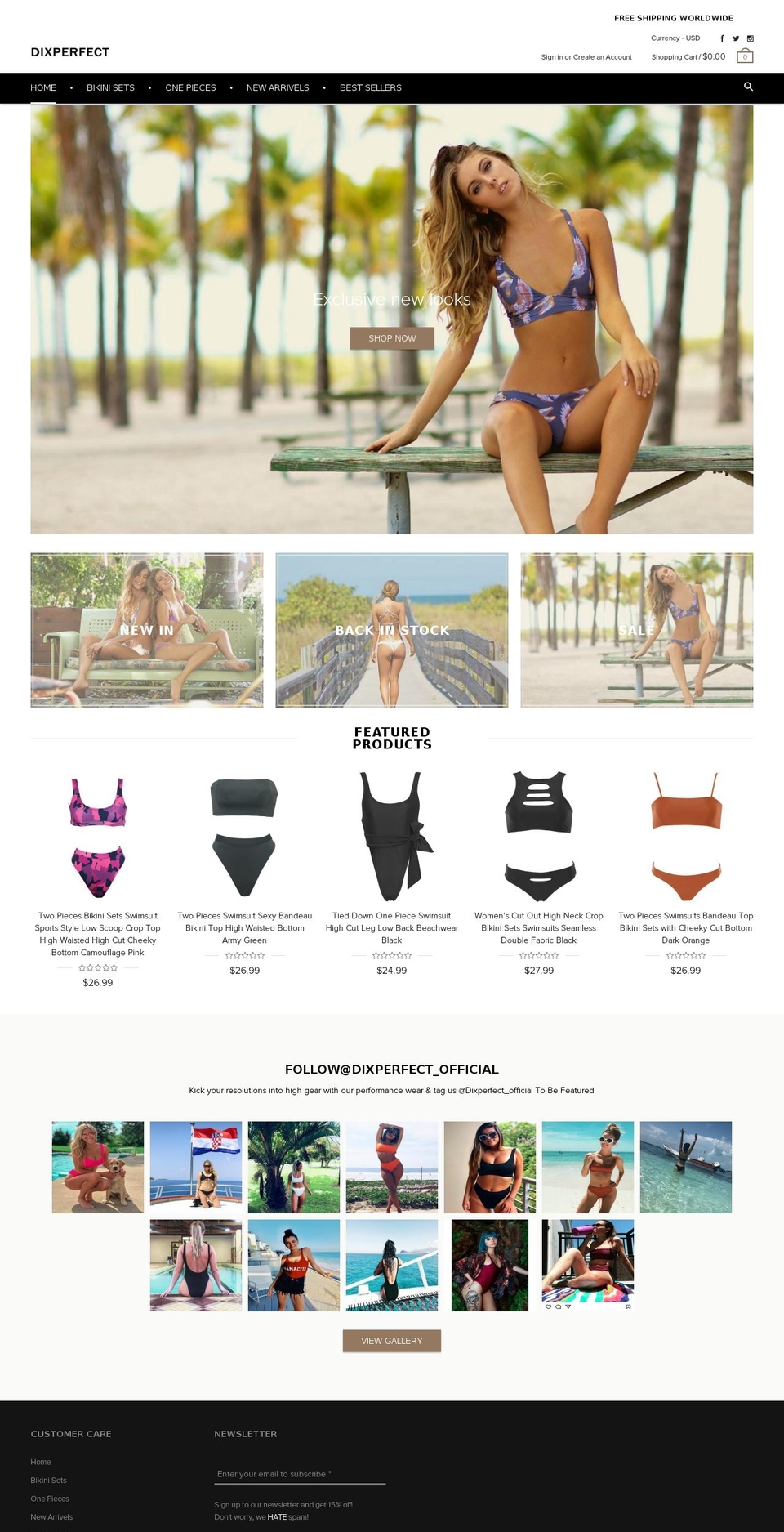 dixperfect.com shopify website screenshot