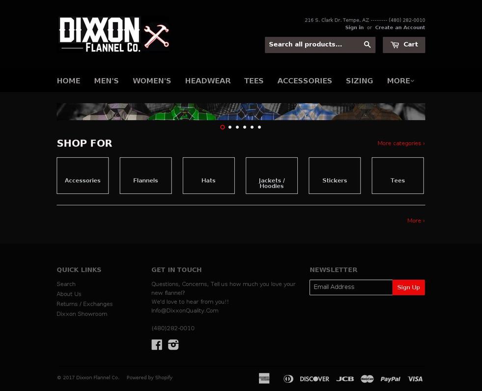 dixxonquality.com shopify website screenshot