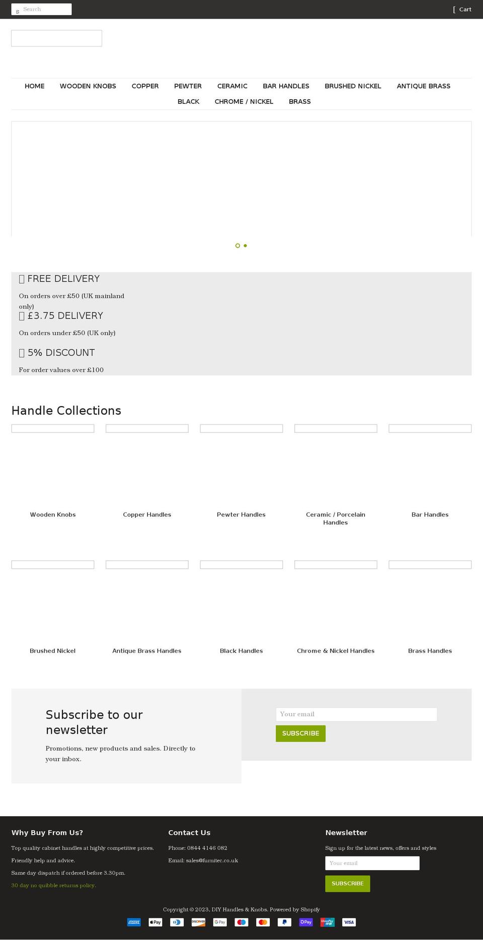 diy-handles.co.uk shopify website screenshot