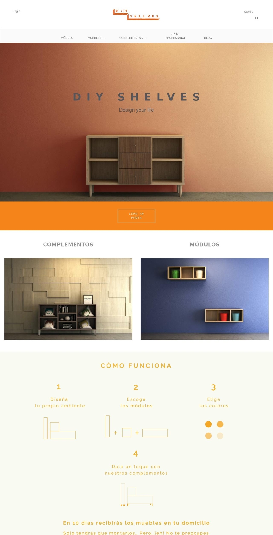 diy-shelves.com shopify website screenshot