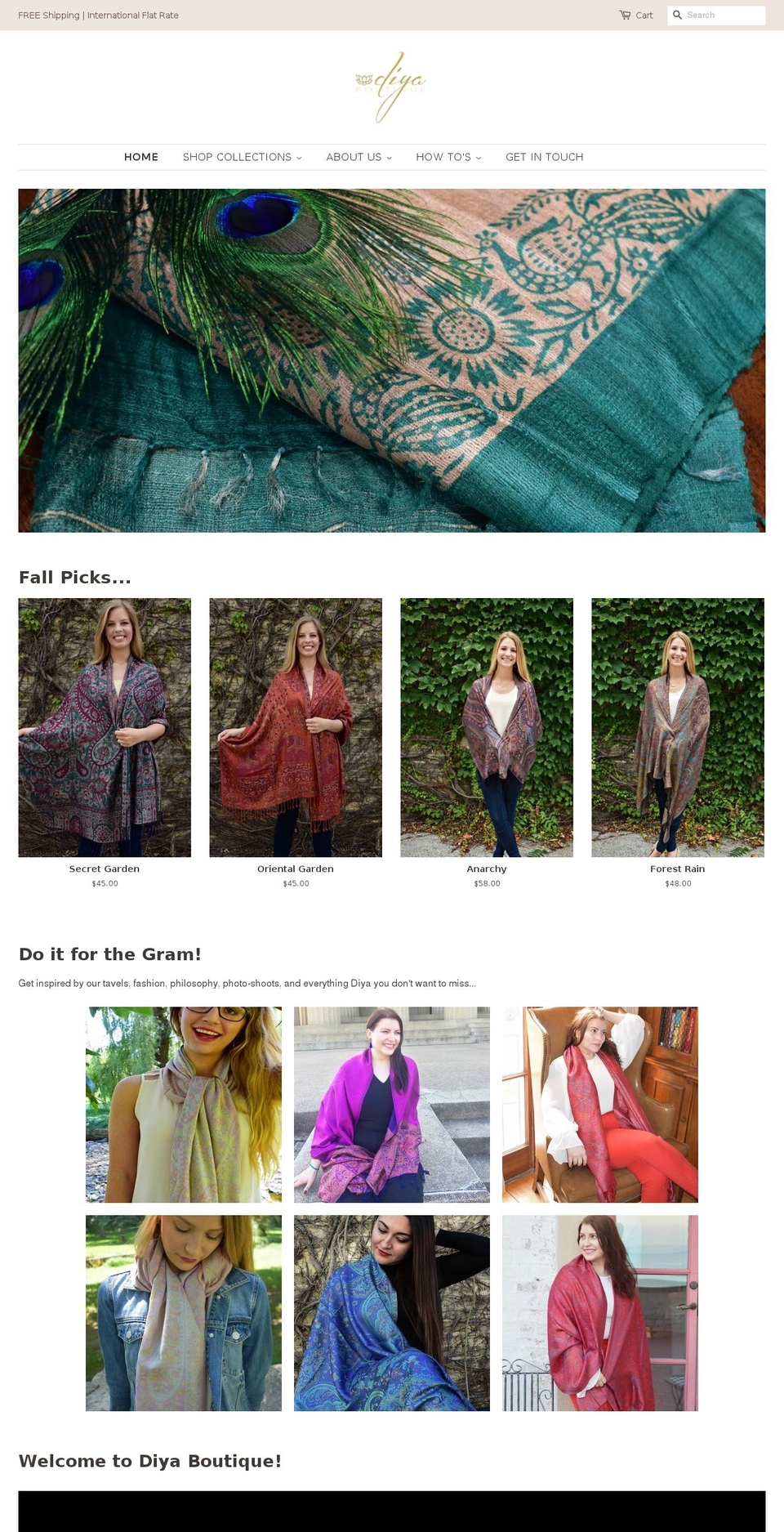 diya-boutique.com — Shopify storefront screenshot