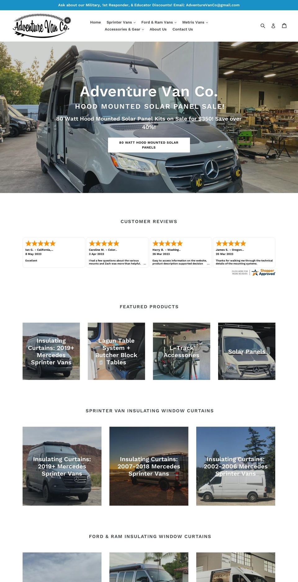 diyadventurevanco.com — Shopify storefront screenshot