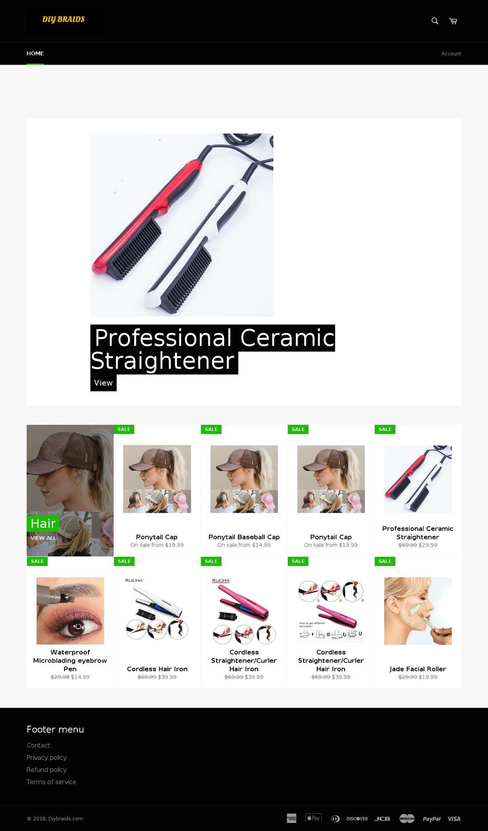diybraids.com — Shopify storefront screenshot