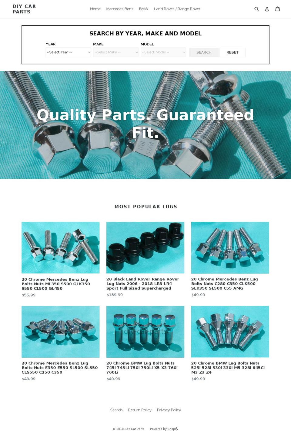 diycarparts.com — Shopify storefront screenshot