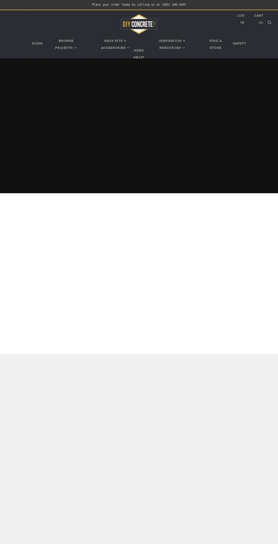 diyconcrete.com shopify website screenshot