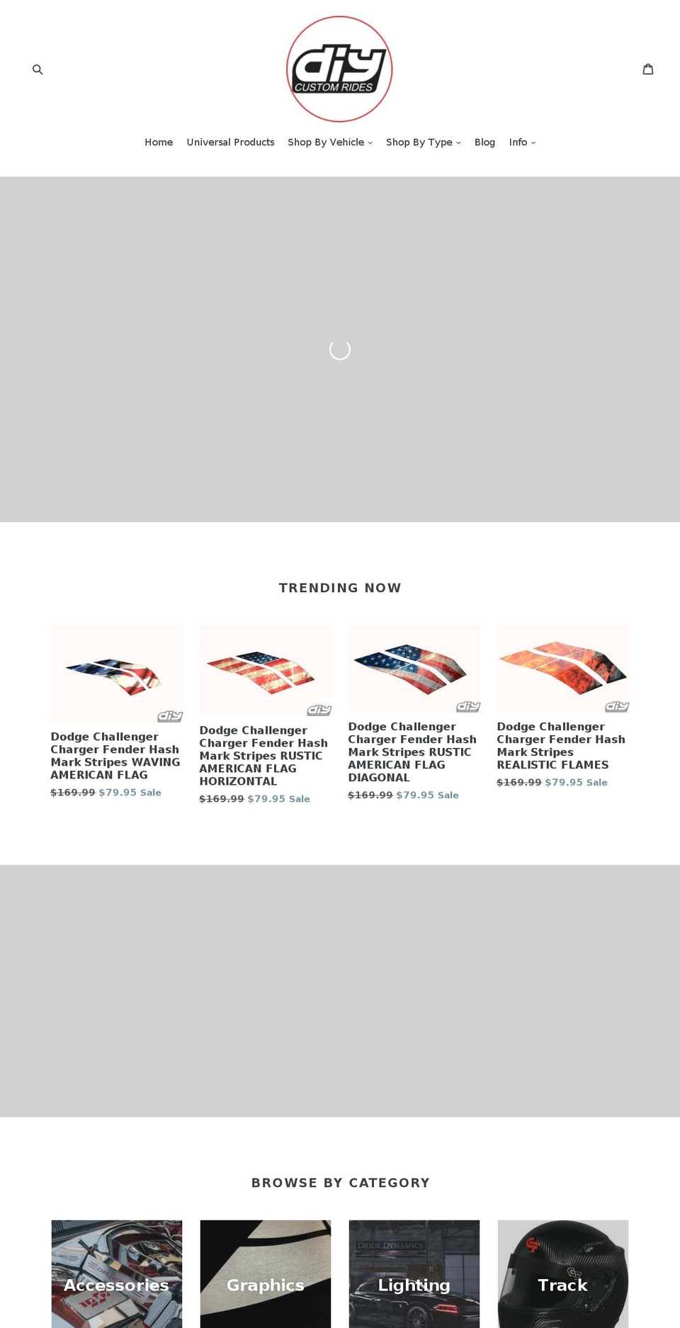 diycustomrides.com — Shopify storefront screenshot