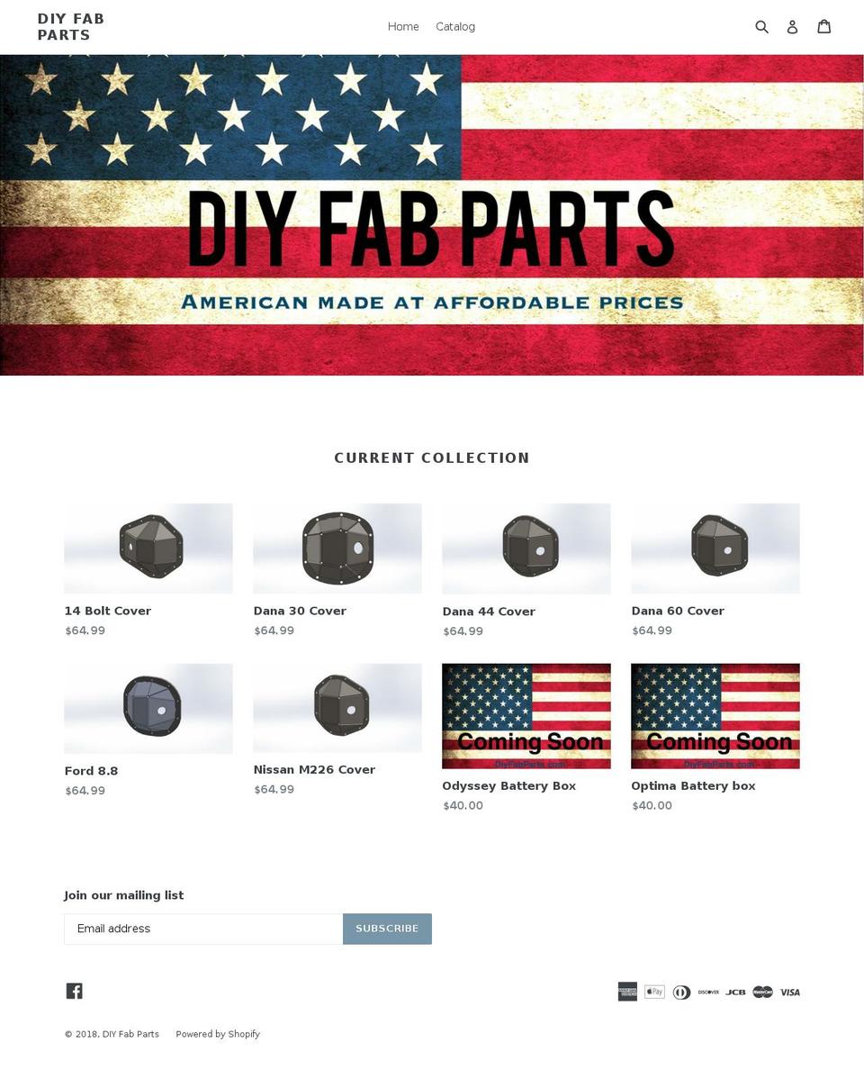 diyfabparts.com — Shopify storefront screenshot