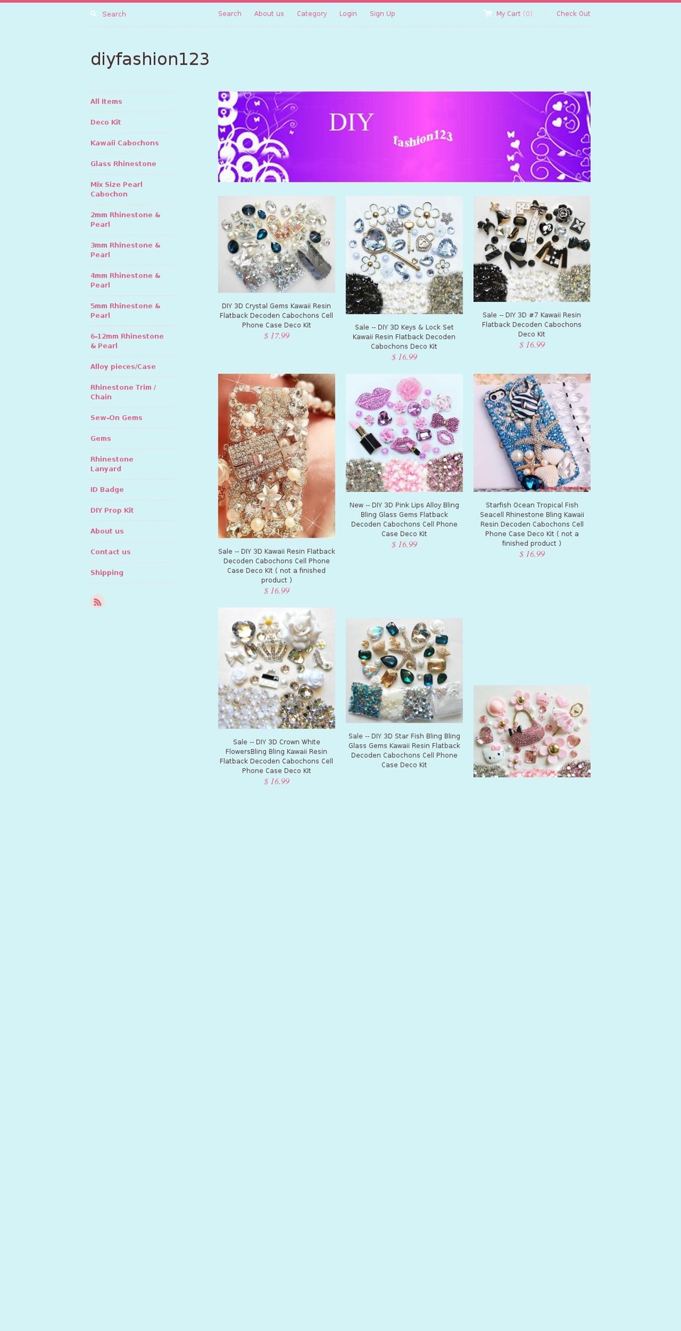 diyfashion123.com shopify website screenshot