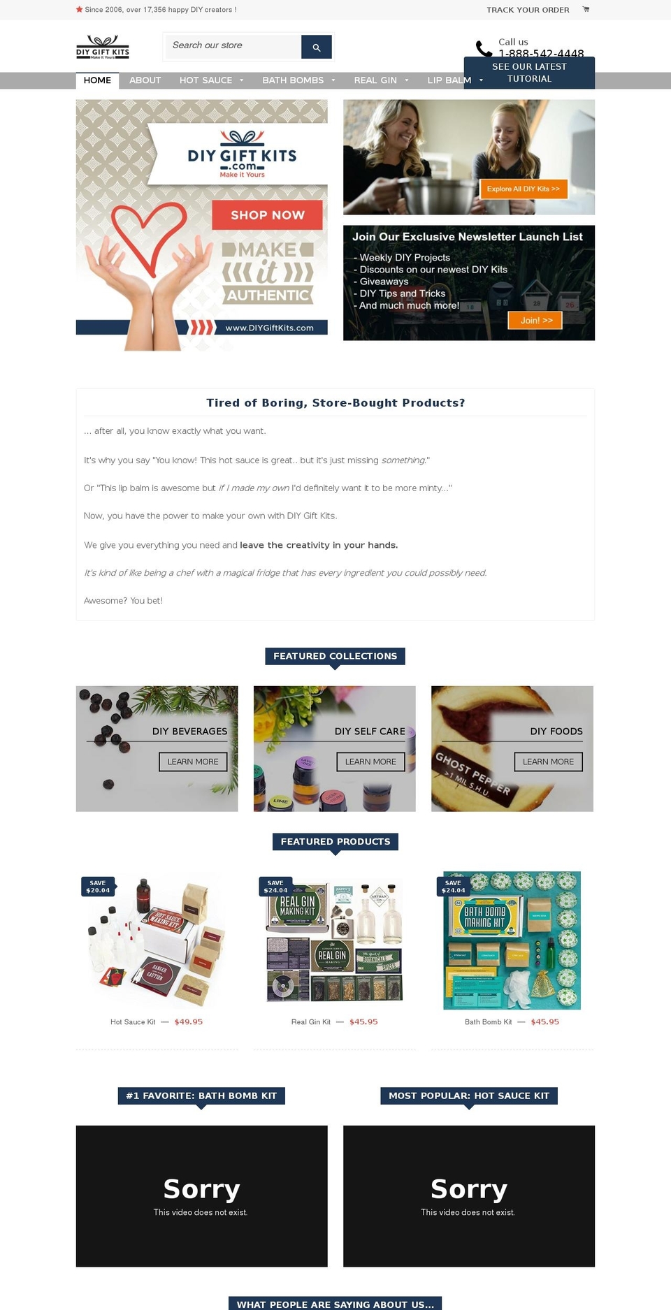 diygiftkits.com shopify website screenshot