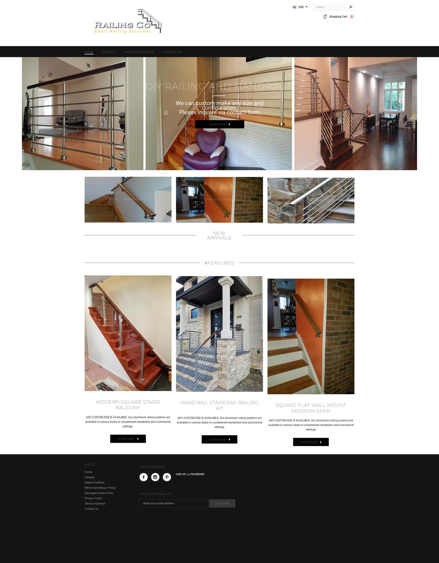 diyhomerailing.com — Shopify storefront screenshot