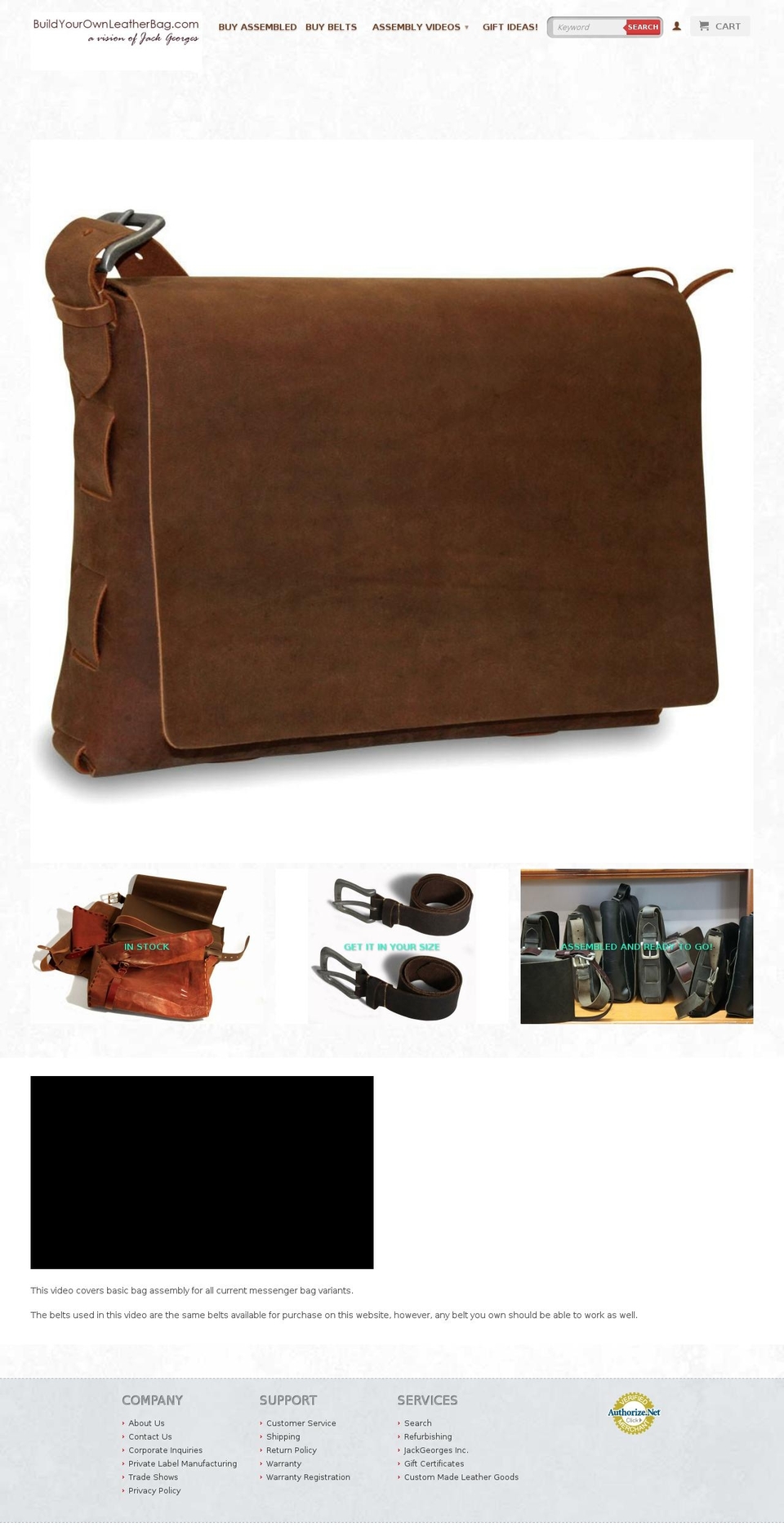 Jack Georges Theme Shopify theme site example diyleatherbag.com