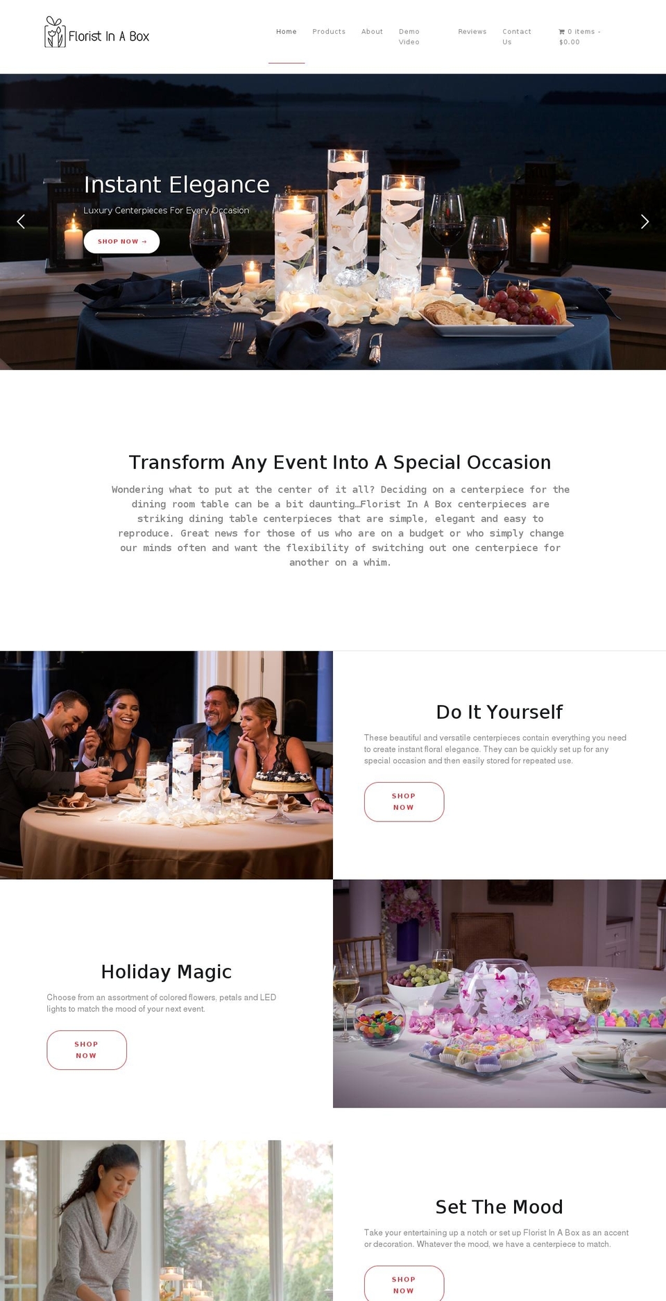 diyluxuryflowers.com shopify website screenshot