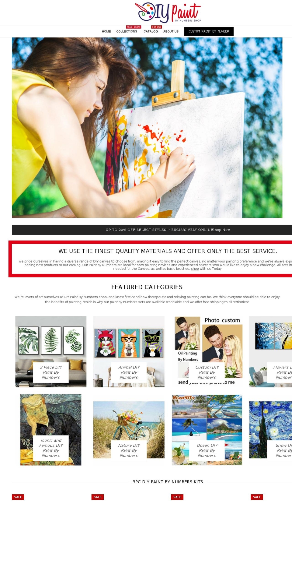 Premium theme Shopify theme site example diypaintbynumbers.shop