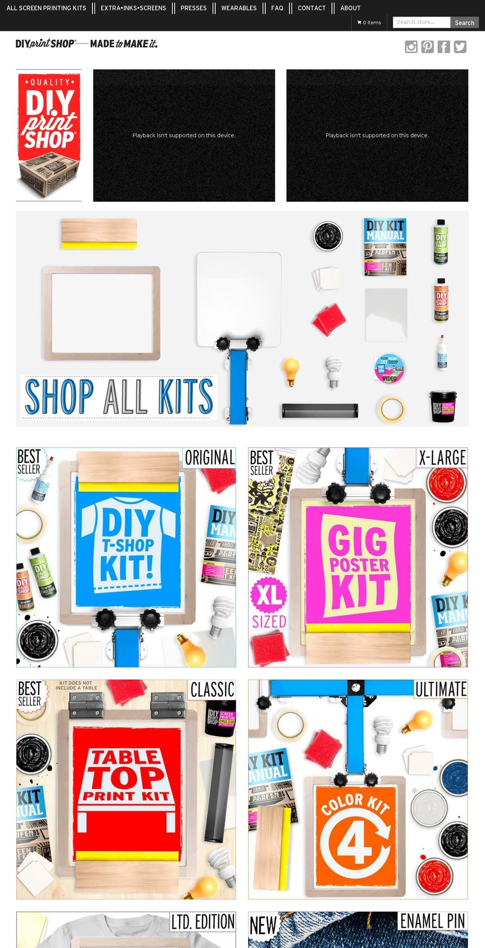 Streamline Shopify theme site example diyprintshop.com
