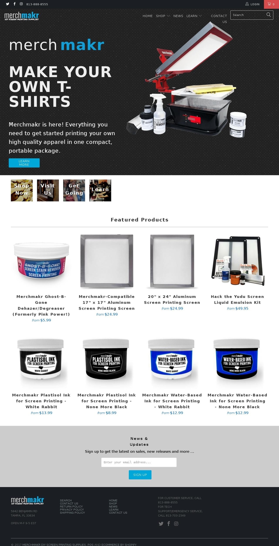 diyscreenprintingsupply.com shopify website screenshot