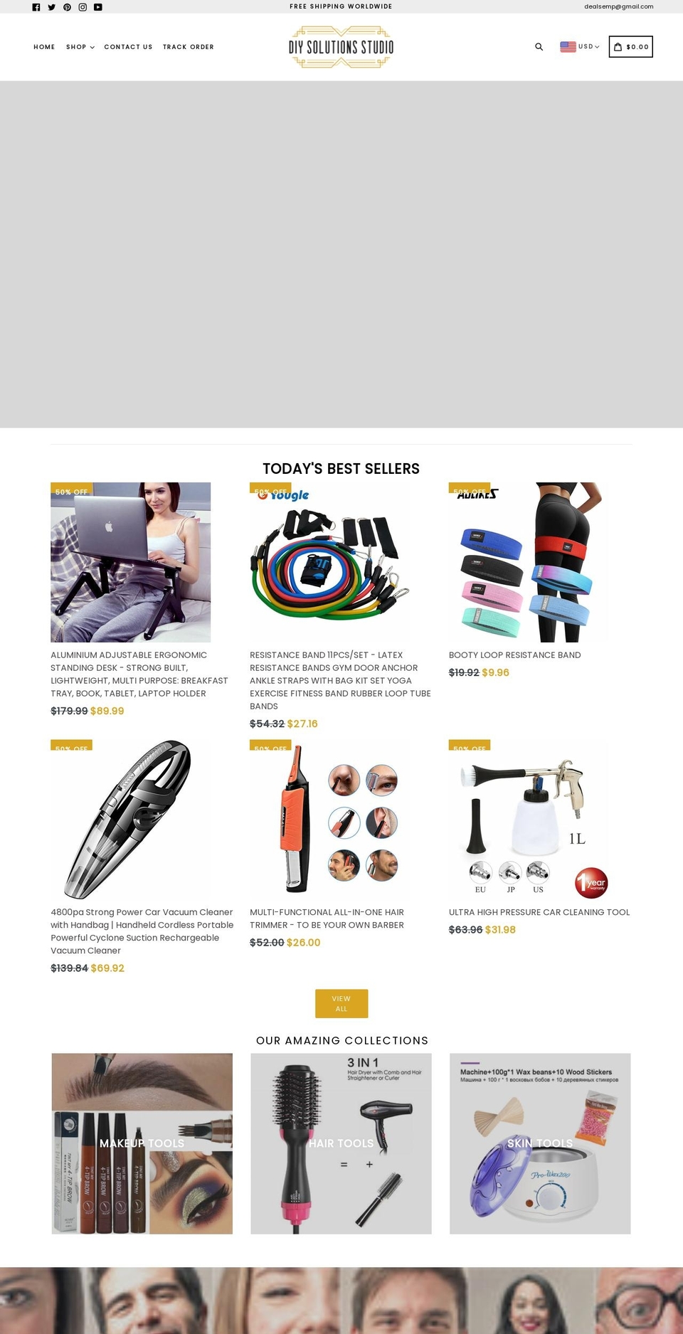 custom Shopify theme site example diysolutionsstudio.com