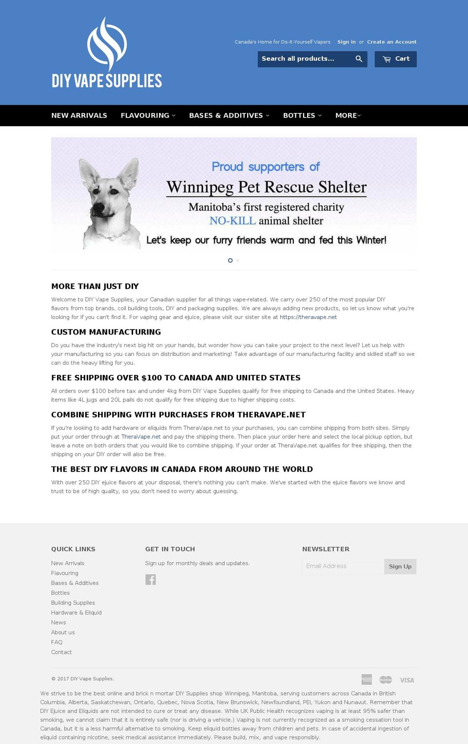 diyvapesupplies.com shopify website screenshot
