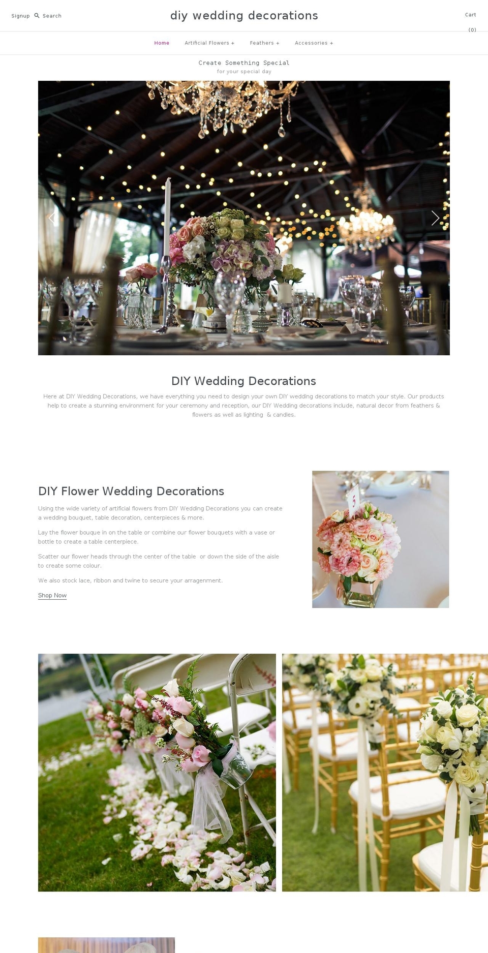 diyweddingdecorations.com.au shopify website screenshot