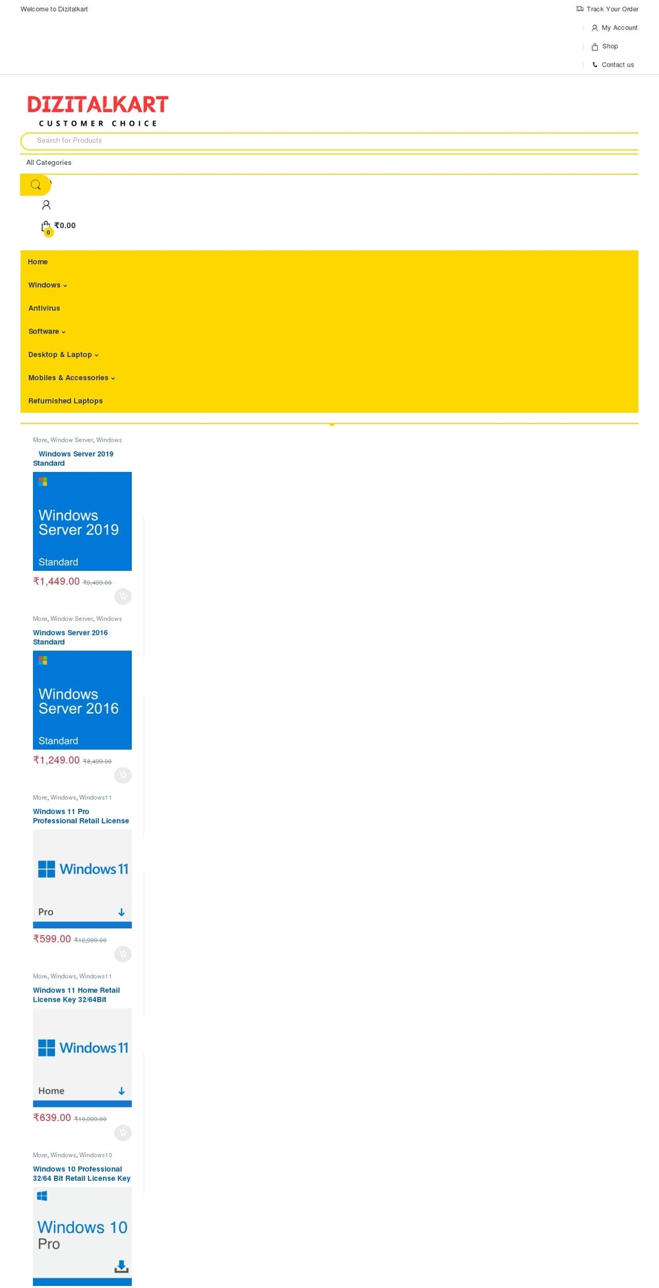 dizitalkart.com — Shopify storefront screenshot