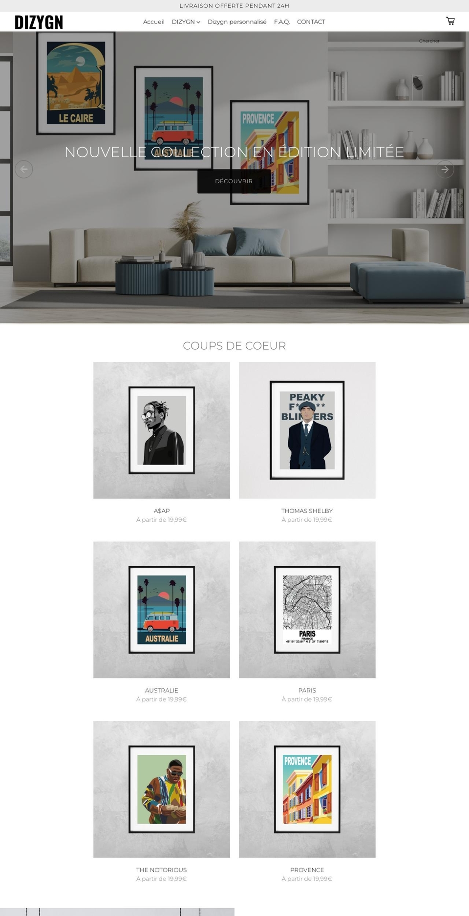dizygn.com shopify website screenshot
